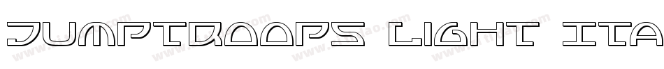 Jumptroops Light Italic字体转换